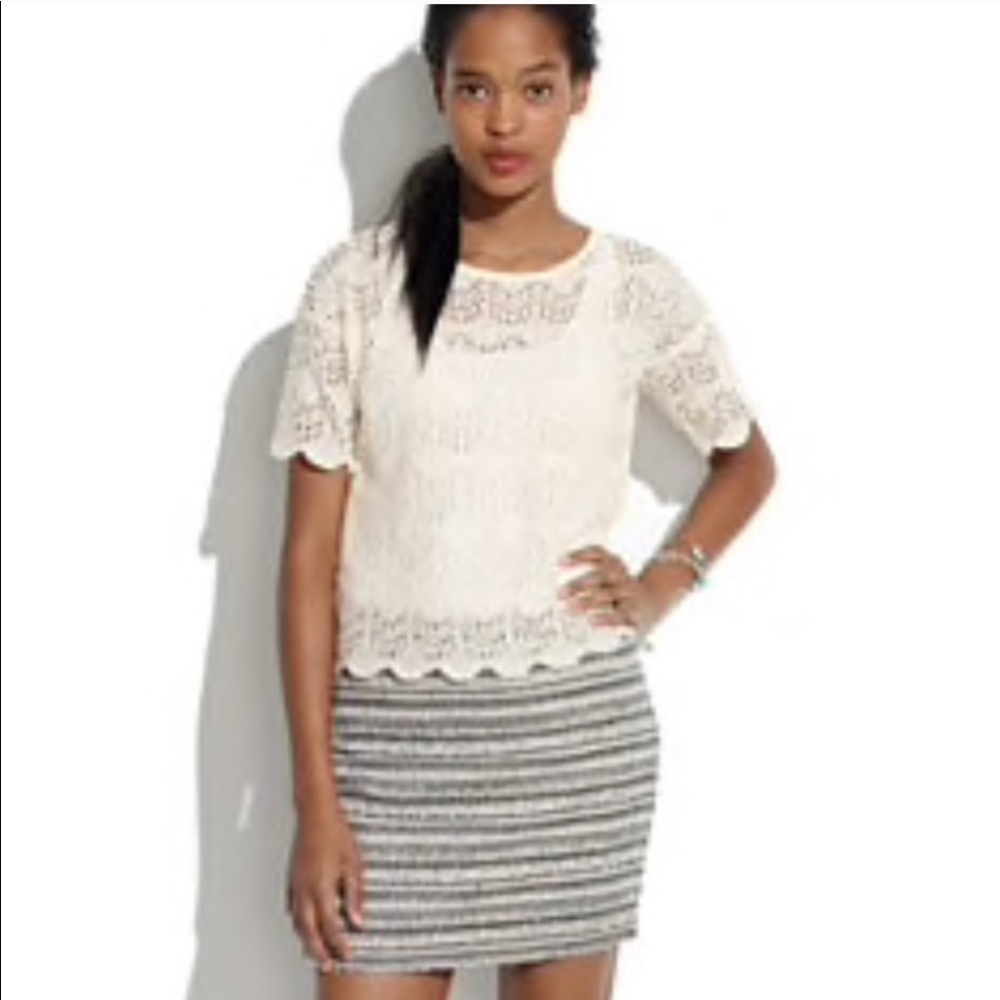 Madewell Crossweave Mini Skirt Tweed
